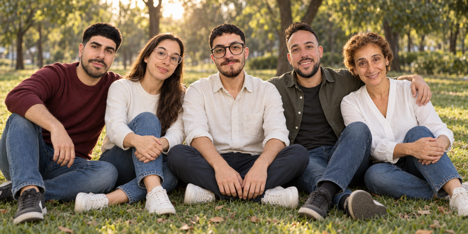 Equipo Saber Emprender OK2 Dos personas revisando un plano de trabajo